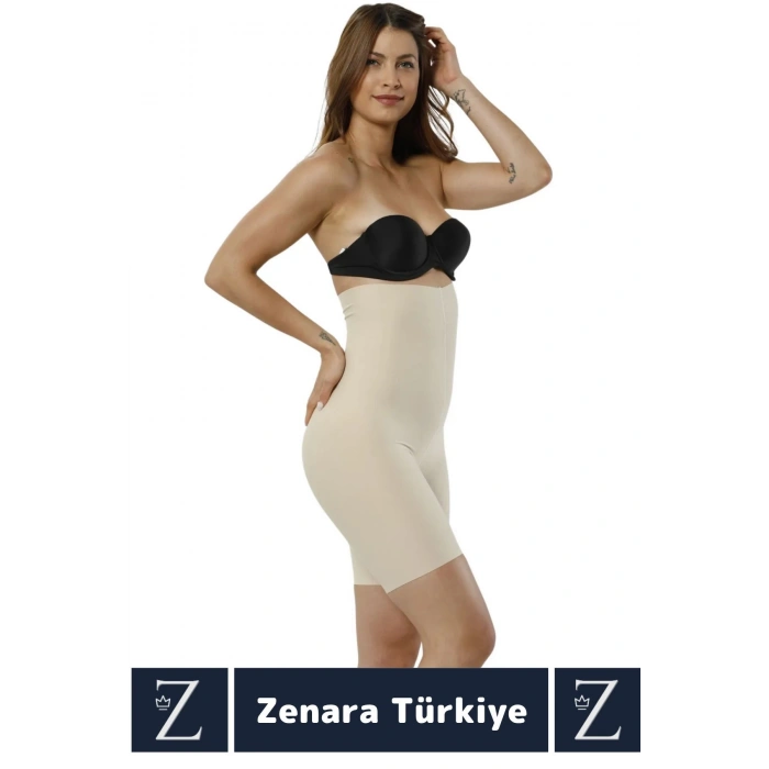 İz İç Göstermez Kaymaz Beden İncelten Sıkılaştıran Toparlayan LAZER KESİM Yüksek Bel Paçalı Korse
