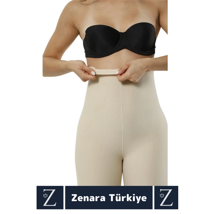 İz İç Göstermez Kaymaz Beden İncelten Sıkılaştıran Toparlayan LAZER KESİM Yüksek Bel Paçalı Korse