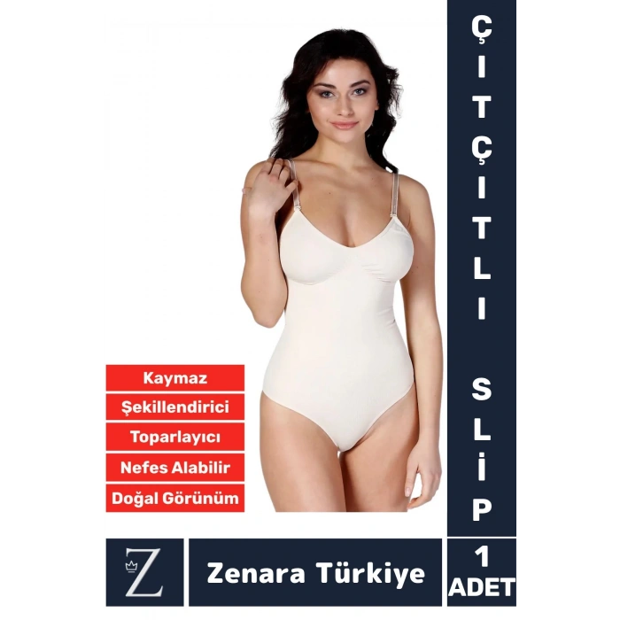 İz İç Göstermez Kaymaz Vücut Şekillendiren Sıkılaştıran Toparlayan Çıtçıtlı Slip Body Korse