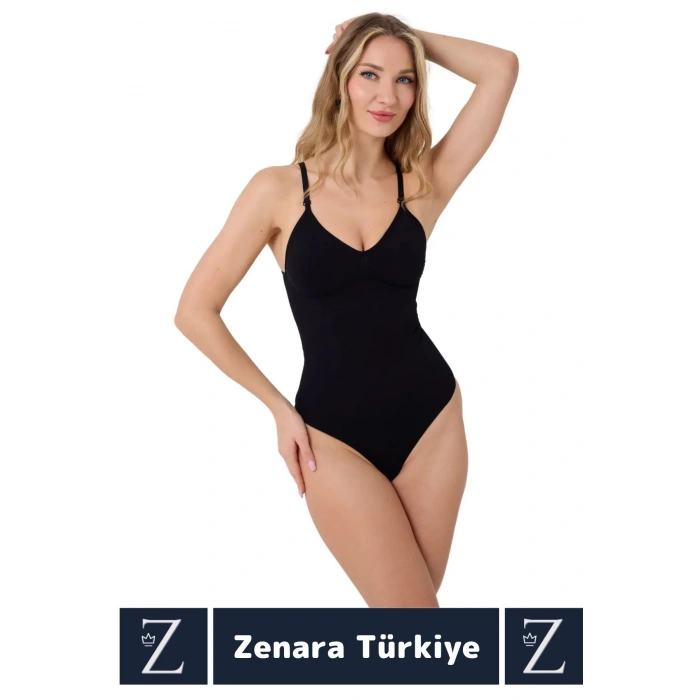 İz İç Göstermez Kaymaz Vücut Şekillendiren Sıkılaştıran Toparlayan Çıtçıtlı String Body Korse