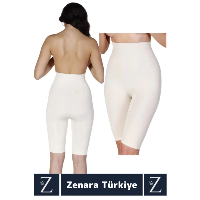 İz İç Göstermez Kaymaz Vücut Şekillendiren Sıkılaştıran Toparlayan Yüksek Bel Uzun Paçalı Korse