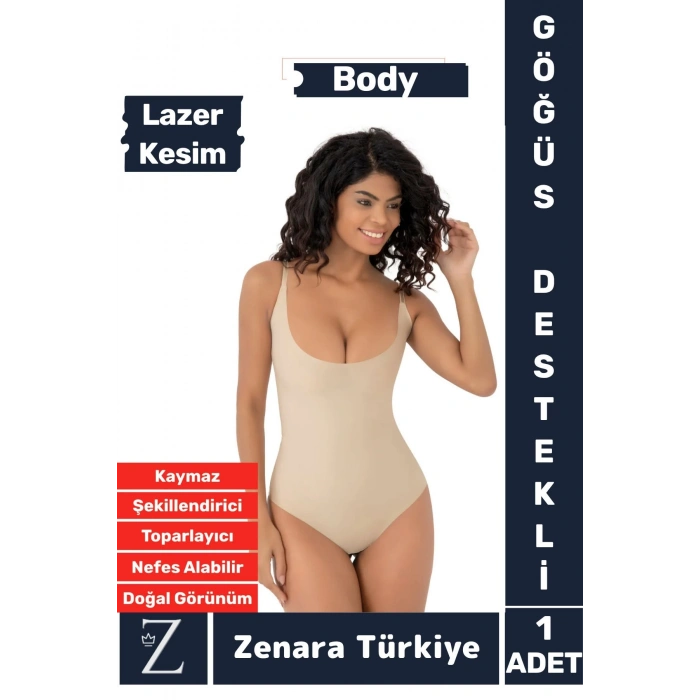 İz İç Göstermez Kaymaz Vücut Sıkılaştıran İncelten Toparlayan LAZER KESİM Gögüs Destekli Body Korse