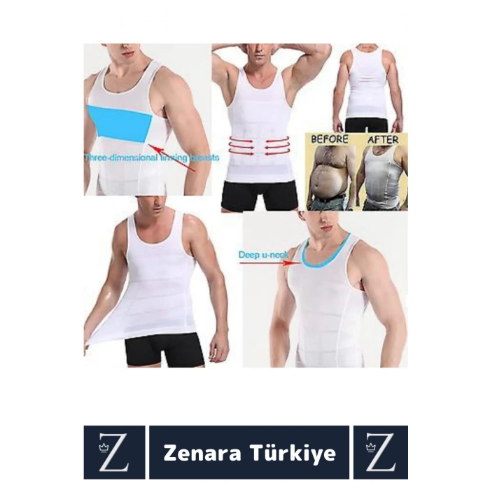 Jinekomasti Dik Duruş Göbek Göğüs Toparlayan Sıkılaştıran Ultra Elastik Erkek Atlet Korse 2 Adet