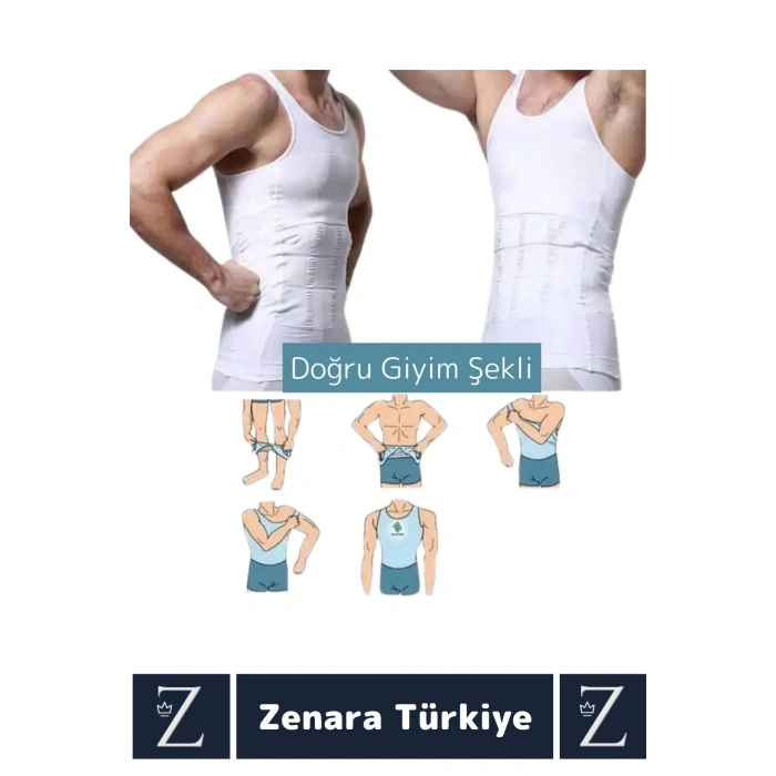 Jinekomasti Dik Duruş Göbek Göğüs Toparlayan Sıkılaştıran Ultra Elastik Erkek Atlet Korse 2 Adet