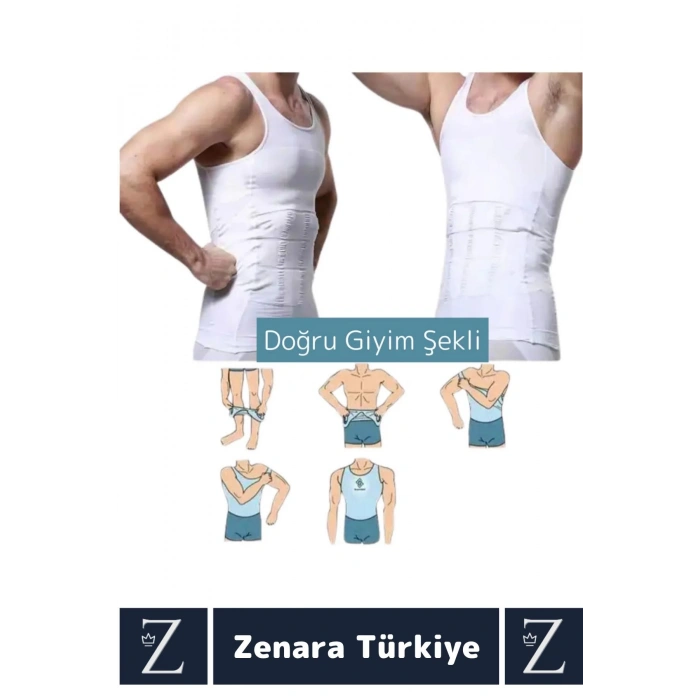 Jinekomasti Dik Duruş Göbek Göğüs Toparlayan Sıkılaştıran Ultra Elastik Erkek Atlet Korse 2 Adet