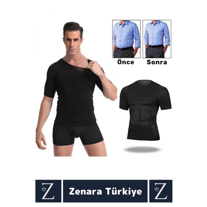 Jinekomasti Dik Duruş Göğüs Göbek Toparlayan Sıkılaştıran Ultra Esnek Erkek Fanila Korse 2 Adet