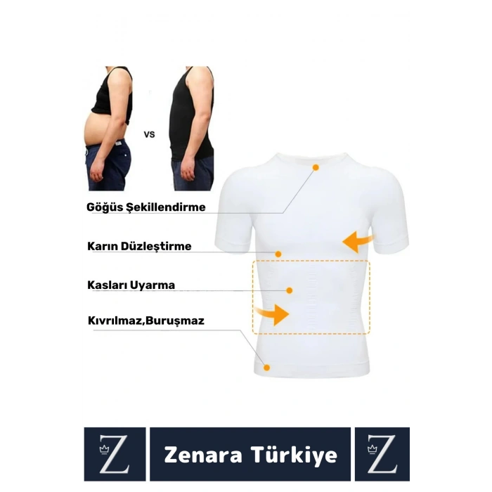 Jinekomasti Dik Duruş Göğüs Göbek Toparlayan Sıkılaştıran Ultra Esnek Erkek Fanila Korse 2 Adet