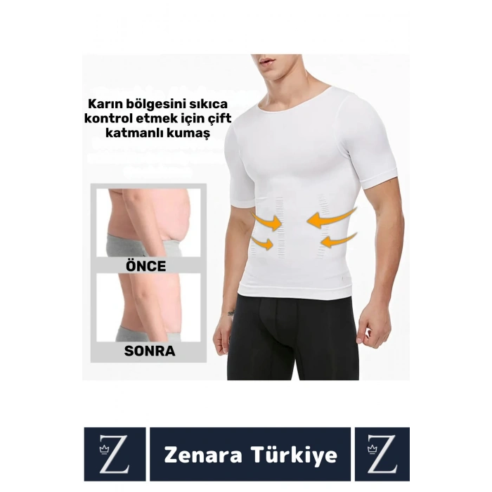 Jinekomasti Dik Duruş Göğüs Göbek Toparlayan Sıkılaştıran Ultra Esnek Erkek Fanila Korse 2 Adet