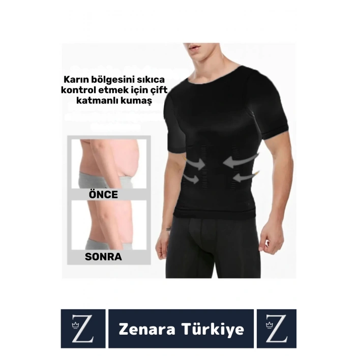 Jinekomasti Dik Duruş Göğüs Göbek Toparlayan Sıkılaştıran Ultra Esnek Erkek Fanila Korse 2 Adet