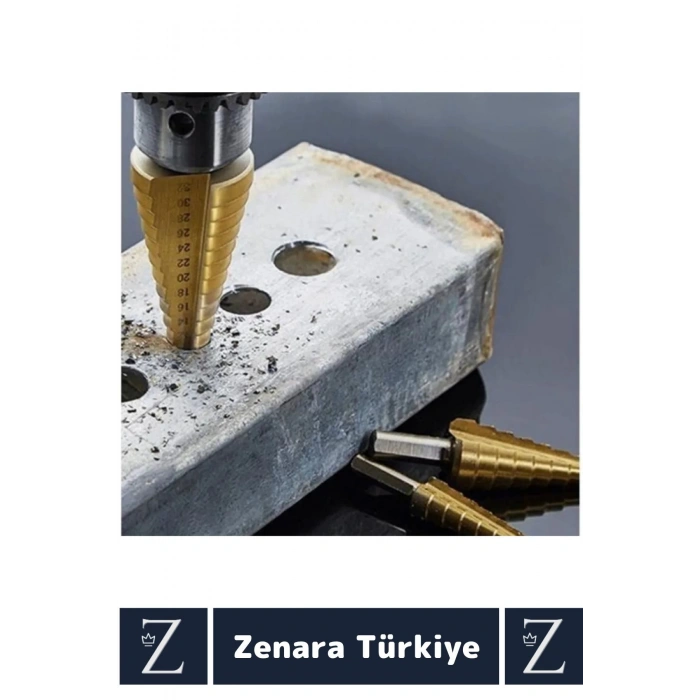 Kablolu Şarjlı Matkap Uyumlu Isı Aşınma Dayanıklı Ahşap Metal Plastik 6lı Kademeli Matkap Ucu Seti