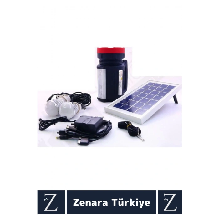Kamp Avcı Deprem Solar Güneş Enerjili Uzun Çalışma Süreli Güçlü Beyaz Işık Şarjlı Fener Işıldak