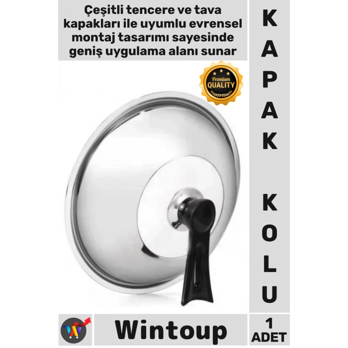 #Kapak Isıya Dayanıklı Şık Mutfak Aksesuarı Yedek Parça Tutacağı Dikey Tasarım Tencere Kapağı Kolu