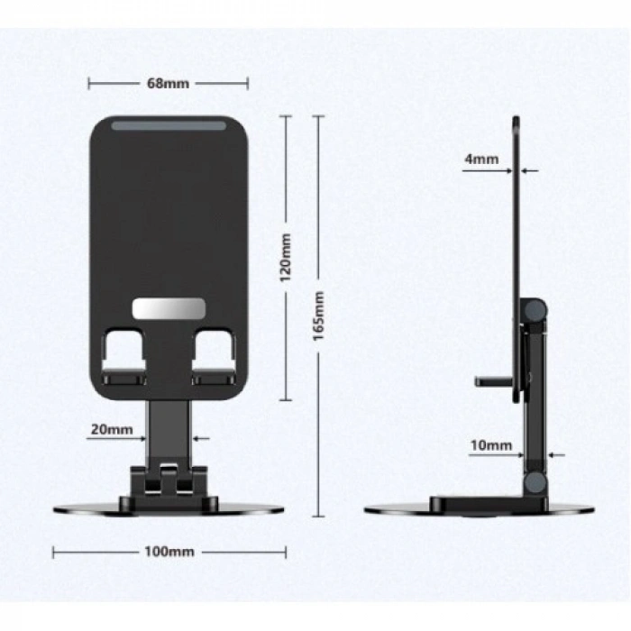#TelefonTutucu 360 Derece Döner Yüksekliği Ayarlanır Masaüstü Katlanır Telefon Tablet Tutucu Stand