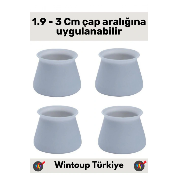Kayma Çizilme Gürültü Önleyici Mobilya Masa Sandalye Zemin Koruyucu Silikon Pabuç Ayak Kılıfı 36Adet