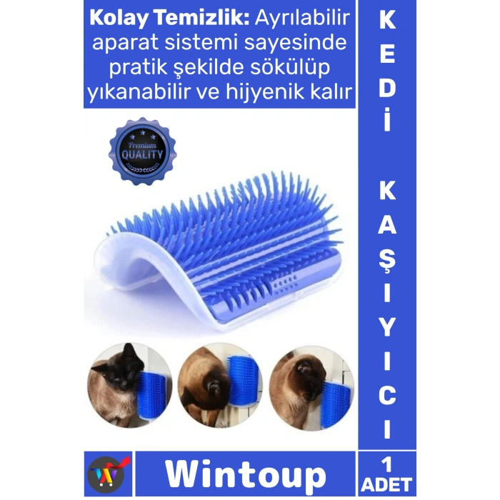 #KediFırçası Cat Duvar Köşe Masaj Aleti Ergonomik Tüy Toplayıcı Hazneli Konfor Kedi Kaşınma Fırçası