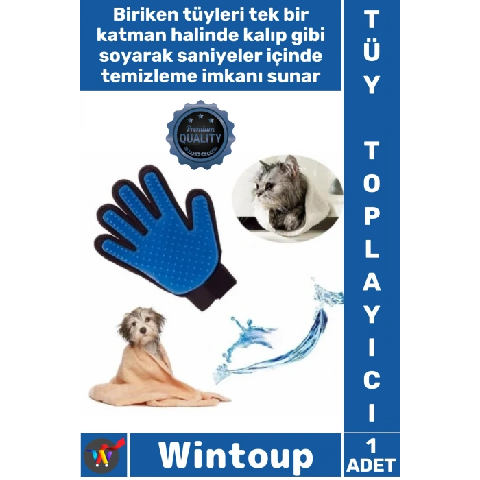 #Eldiven Masaj Etkili Silikonlu Evcil Hayvan Tüy Temizleyici Sağ El Kedi Köpek Tüy Toplama Eldiveni