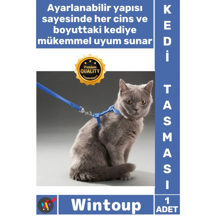 #KediTasması Pet Ayarlanabilir Şık Gezdirme Kayışı Konforlu Yumuşak Dokulu Özel 120 Cm Kedi Tasması