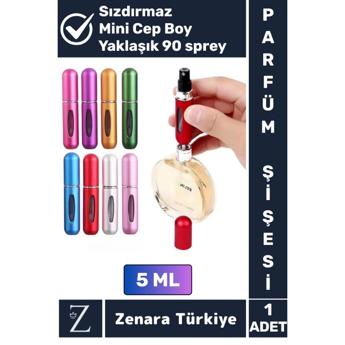 Kompakt Cep Boy Doldurulabilir Taşınabilir Sızdırmaz Pratik Çanta Boy Mini Cep Parfümü Şişesi 5 ML