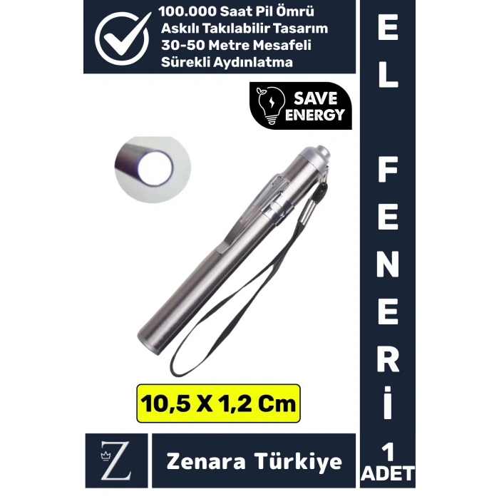 Kompakt Cep Boy Kamp Avcı Balıkçı Deprem Enerji Tasarrufu Sert Plastik Pilli Mini EL FENERİ