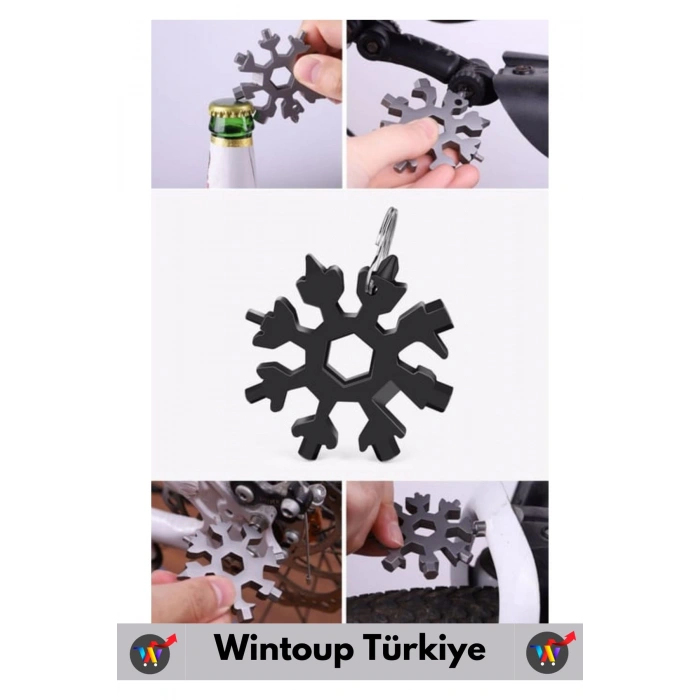 Kompakt Çok Şık Kolye Anahtarlık Tornivada 18in1 Çok Fonksiyonlu Dekoratif Kartanesi Tornavida Seti
