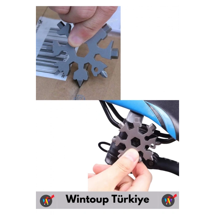 Kompakt Çok Şık Kolye Anahtarlık Tornivada 18in1 Çok Fonksiyonlu Dekoratif Kartanesi Tornavida Seti