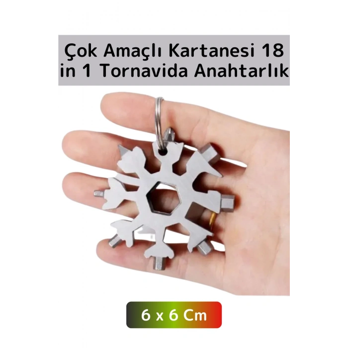 Kompakt Çok Şık Kolye Anahtarlık Tornivada 18in1 Çok Fonksiyonlu Dekoratif Kartanesi Tornavida Seti