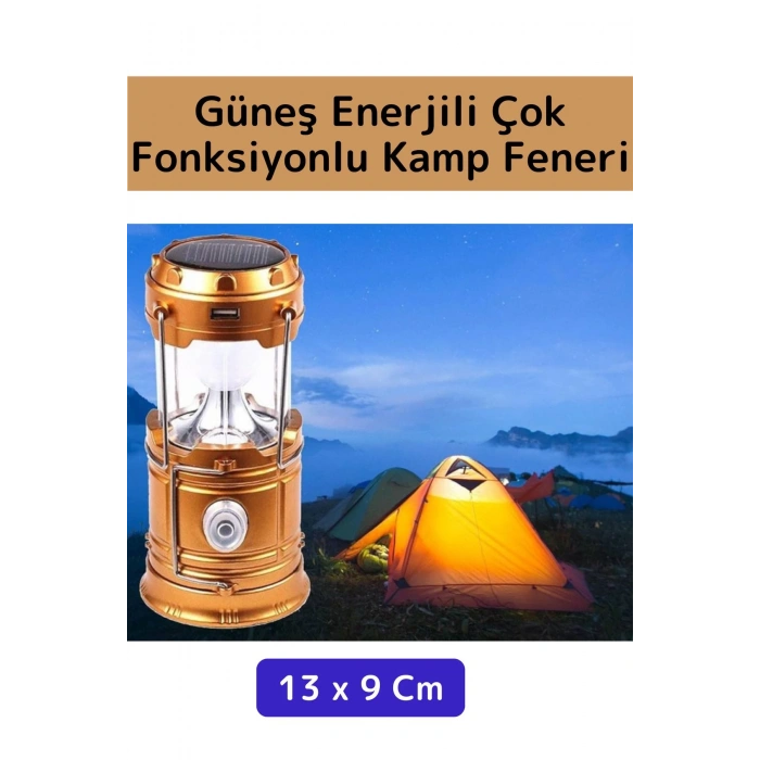 Kompakt Enerji Tasarruflu Asma Aparatlı Güneş Enerjili Çok Fonksiyonlu Outdoor Kamp Feneri El Feneri