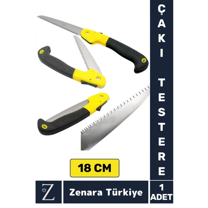 Kompakt Kamp Piknik Mangal Outdoor Tamirat Kesme Cep Boy Çakı Tipi Katlanır BUDAMA TESTERESİ 18 Cm