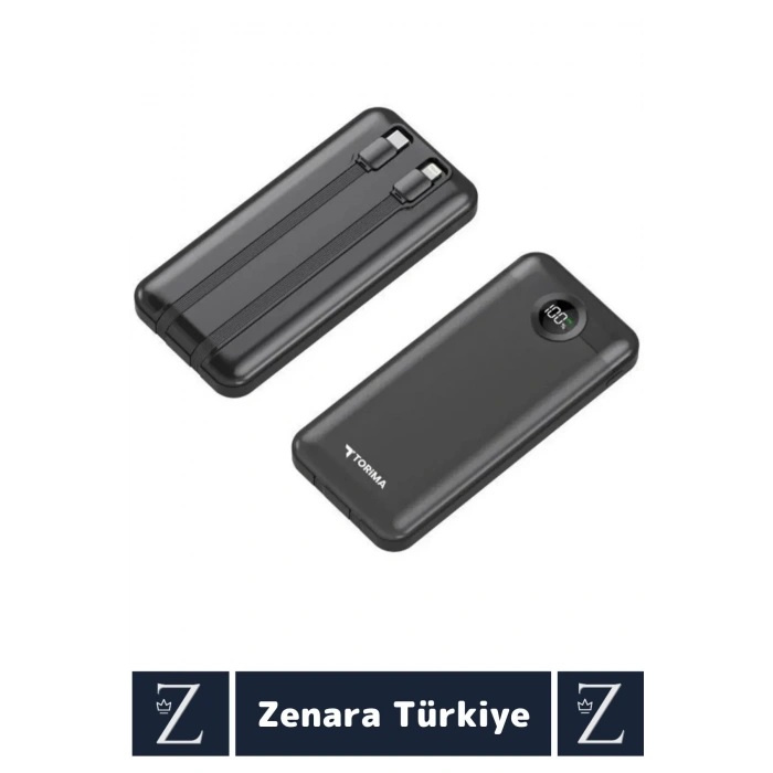 Kompakt Kamp Piknik Taşınabilir Şarj 2 Çıkış Dijital Şarj Göstergeli Hızlı Şarj 10.000 mAh POWERBANK