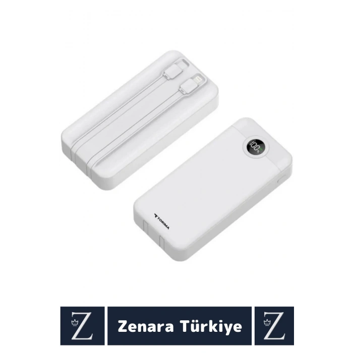 Kompakt Kamp Piknik Taşınabilir Şarj 2 Çıkış Dijital Şarj Göstergeli Hızlı Şarj 20.000 mAh POWERBANK