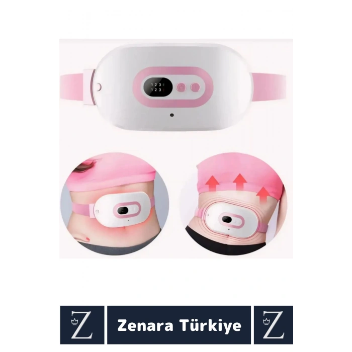 Kompakt Sıcak Tutan Titreşimli 3 Sıcaklık Ayarı Regl Adet Ağrı Sancı Azaltan Dijital Özel Gün Kemeri
