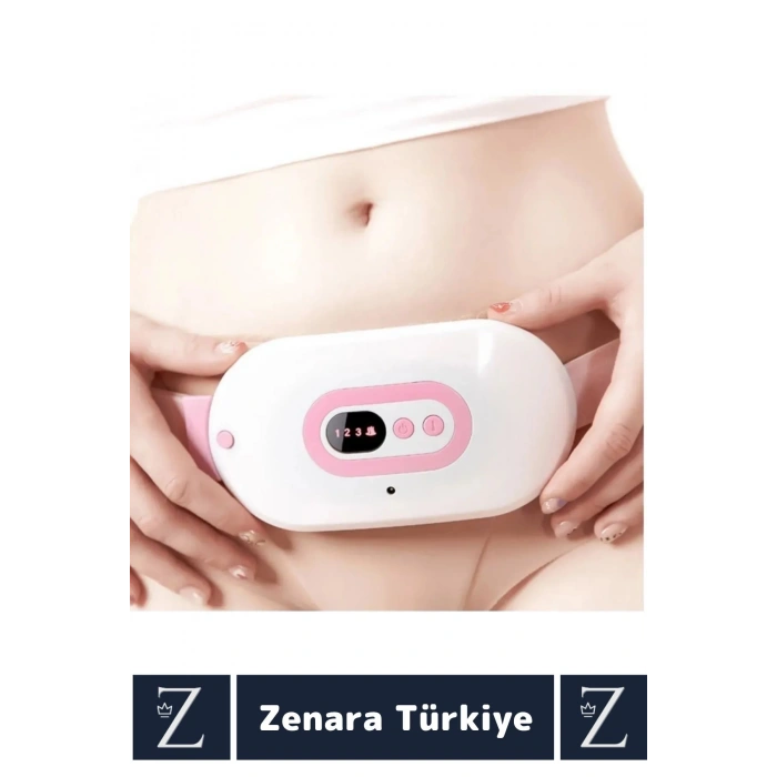 Kompakt Sıcak Tutan Titreşimli 3 Sıcaklık Ayarı Regl Adet Ağrı Sancı Azaltan Dijital Özel Gün Kemeri