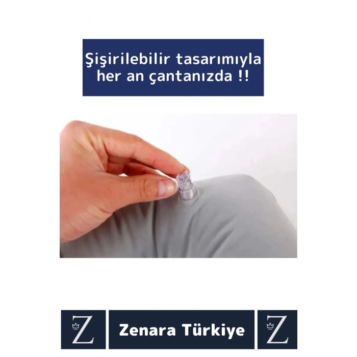 Kompakt Yüksek Kaliteli Şişirilebilir Çanta Boy Yolcu Seyahat Ense Boyun Ağrı Azaltan Boyun Yastığı