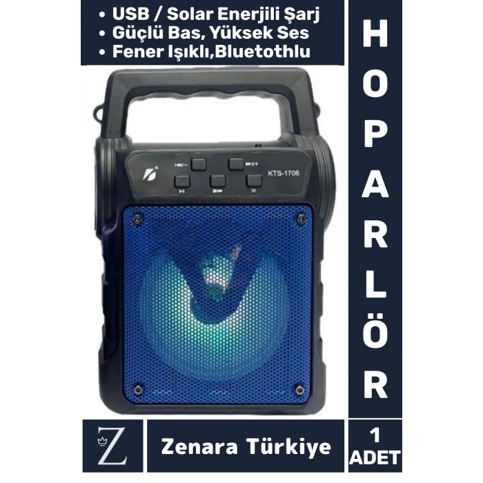 Kompakt Yüksek Ses Güçlü Bass Kamp Piknik Outdoor USB Solar Enerjili Fenerli BLUETOOTH HOPARLÖR