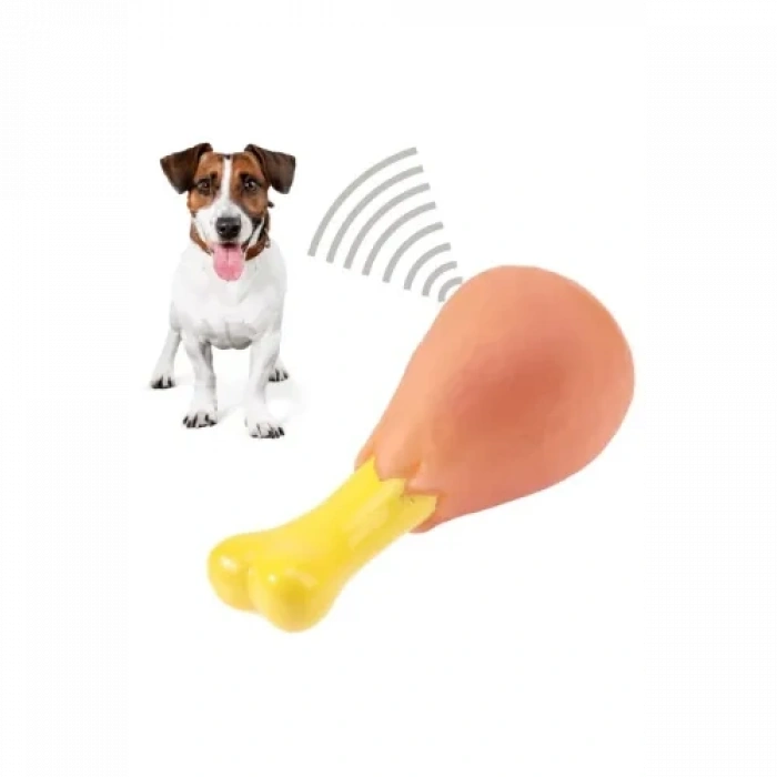 Köpekler İçin Sesli Oyuncak Tavuk Butu