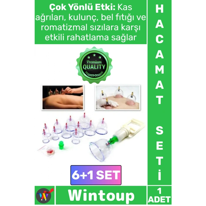 #Hacamat Kupa Vakum Terapi Aparatı Pompalı Klinik Profesyonel Şık Selülit Giderici 6lı Hacamat Seti