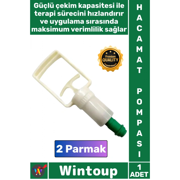 #Hacamat Premium Vakumlu Ergonomik Manuel Terapi Masaj Kupa Çekme Kaliteli 2 Parmak Hacamat Pompası