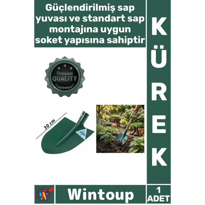 #Kürek Dayanıklı Bahçe Toprak Kazma Harç Karma Şantiye Sağlam Çelik Yeşil İnşaat Küreği 25 X 30 Cm