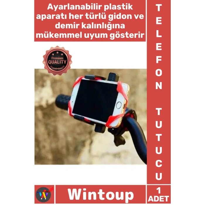#TelefonTutucu Gidon Uyumlu Darbe Emen Silikon Esnek Lastik Destekli Standlı Bisiklet Telefon Tutucu