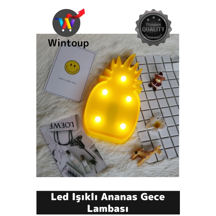 Led Işıklı Ananas Gece Lambası