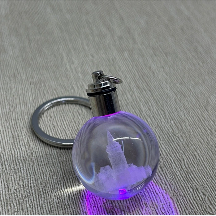 Ledli Galata Kulesi Tasarımı Kristal Anahtarlık Alk3780