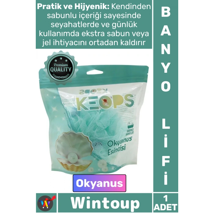 #Lif Konforlu Masaj Etkili Pratik Köpüklü Yumuşak File Ergonomik Okyanus Kokulu Sabunlu Banyo Lifi