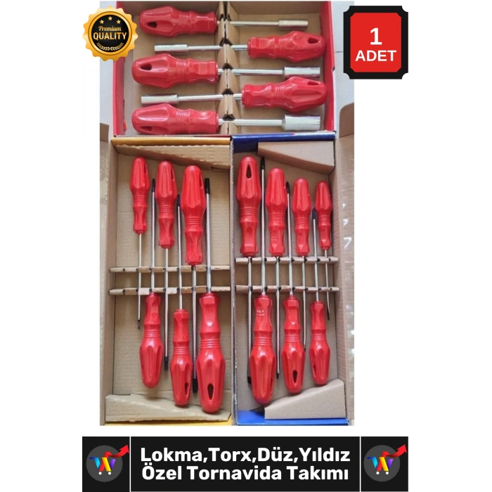 #Tornavida Profesyonel Dayanıklı Lokma Tornavida Torx Tornavida Düz Yıldız Tornavida Seti Takımı
