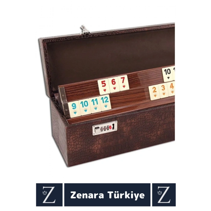 Luxery Aile Ev Arkadaş Kahve Cafe Oyun Dayanıklı Silinebilir ÖZEL KİLİTLİ ÇANTALI 101 OKEY TAKIMI
