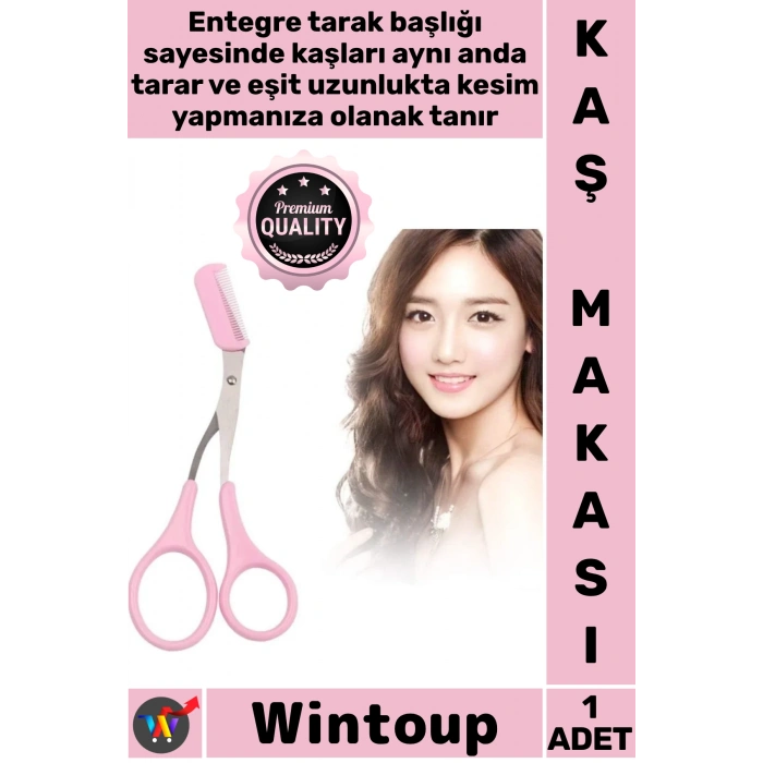 #Makas Ergonomik Tasarım Hassas Şekillendirme Profesyonel Bakım Set Mini Taraklı Kaş Düzeltme Makası