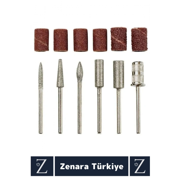 Manikür Pedikür El Ayak Protez Tırnak Şekillendirme Parlatma Bakım Elektrikli Manikür Seti 6 Parça