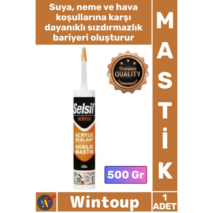 #Mastik Sızdırmazlık Dolgu Malzeme Boyanabilir Esnek Yalıtım Beyaz Silikonize Akrilik Mastik 500 Gr