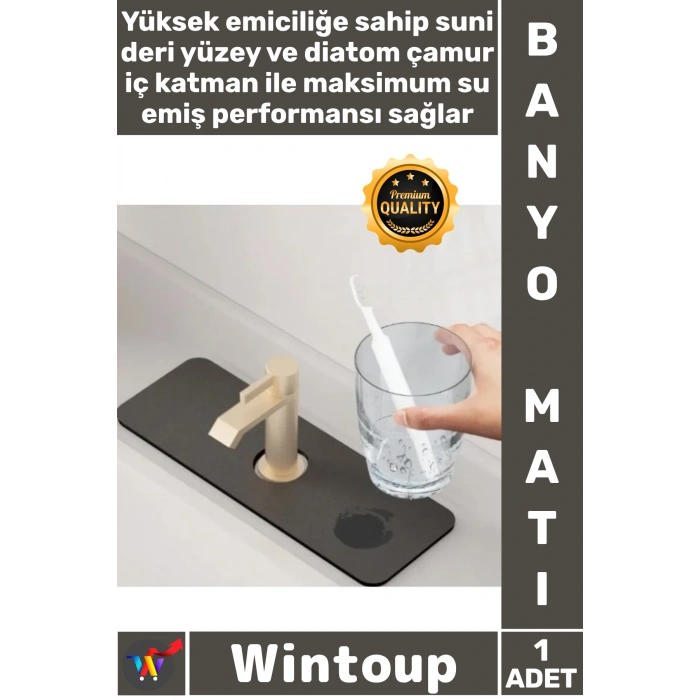 #Mat Çamur Mikrofiber Kaymaz Hızlı Kuruyan Mutfak Banyo Musluk Su Emici Sihirli Lavabo Kenar Matı