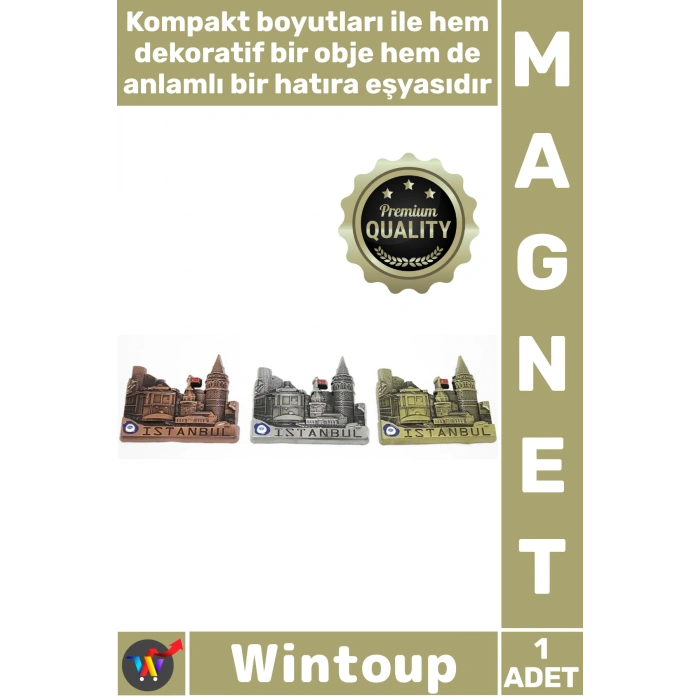 #Magnet Hediyelik Şehir Hatırası Dekoratif Dayanıklı Kaliteli Metal İstanbul Temalı Yöresel Magnet