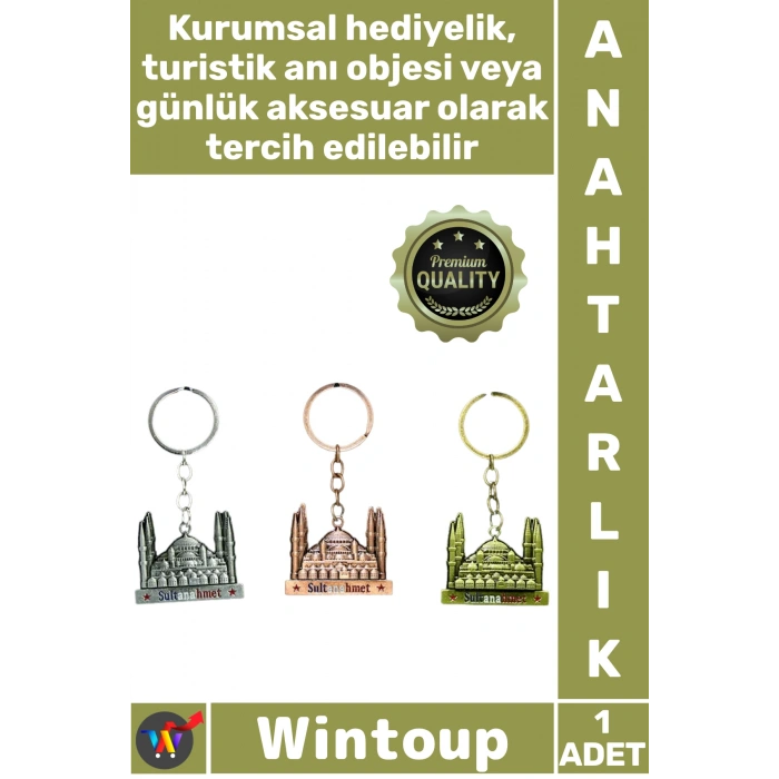 #Anahtarlık Hediyelik İstanbul Hatıra Dayanıklı Şık Model Özel Kaplama Metal Sultanahmet Anahtarlık